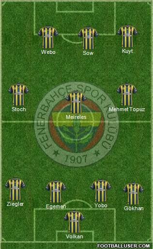 Fenerbahçe SK Formation 2013