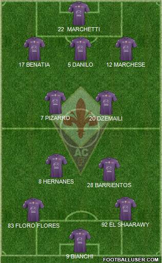 Fiorentina Formation 2013