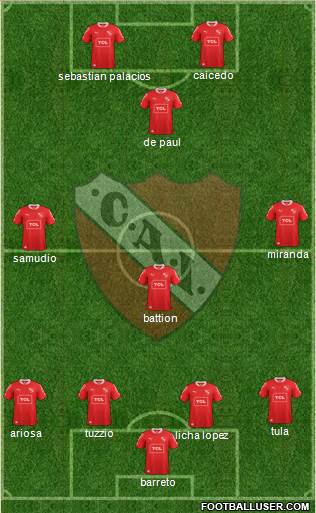 Independiente Formation 2013