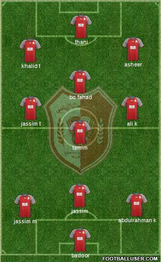 Al-Shamal Sports Club Formation 2013