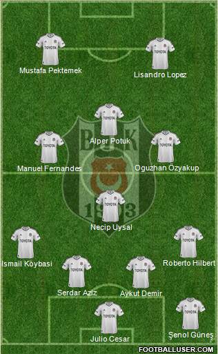 Besiktas JK Formation 2013