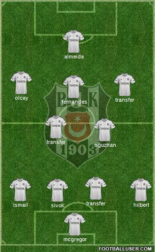 Besiktas JK Formation 2013