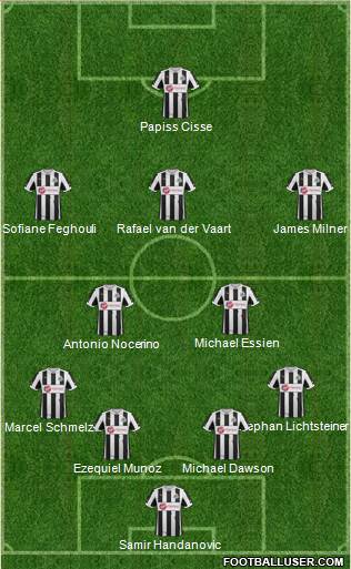 Newcastle United Formation 2013