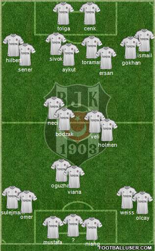 Besiktas JK Formation 2013