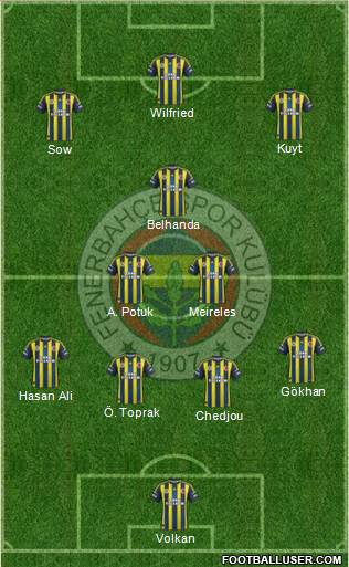Fenerbahçe SK Formation 2013