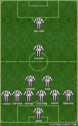 Newcastle United Formation 2013