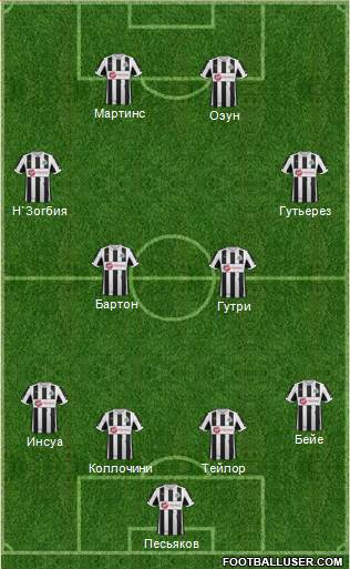 Newcastle United Formation 2013