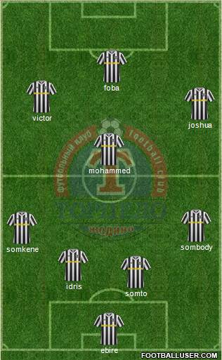 Torpedo Zhodino football formation