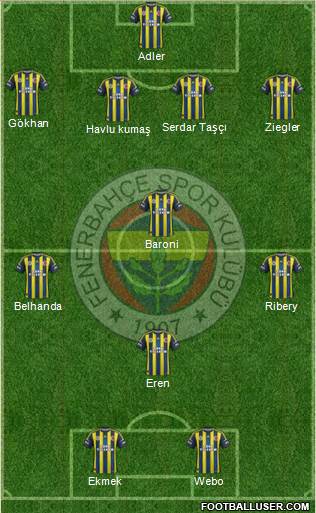 Fenerbahçe SK Formation 2013