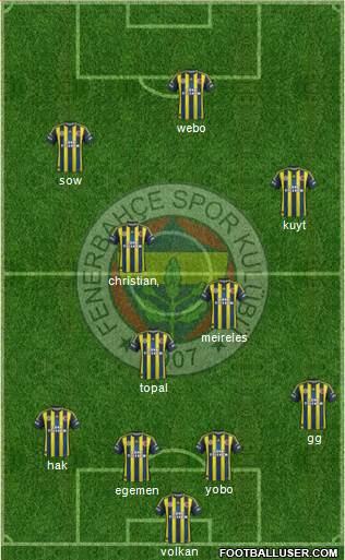 Fenerbahçe SK Formation 2013