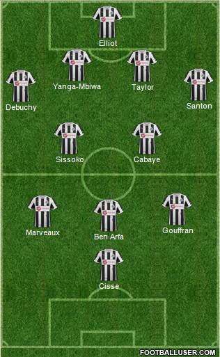 Newcastle United Formation 2013
