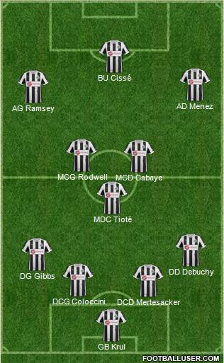 Newcastle United Formation 2013