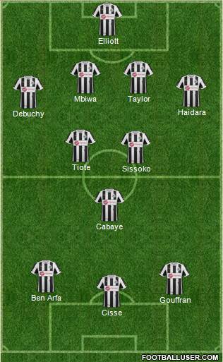 Newcastle United Formation 2013