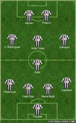 Newcastle United Formation 2013