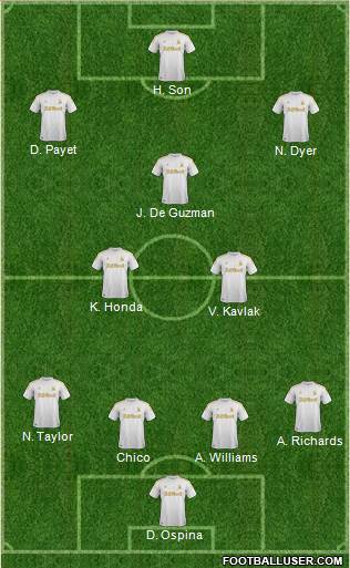 Swansea City Formation 2013