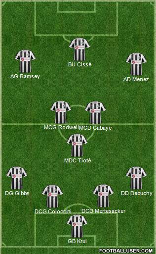 Newcastle United Formation 2013
