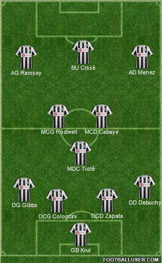 Newcastle United Formation 2013