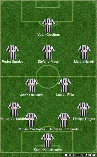 Newcastle United Formation 2013
