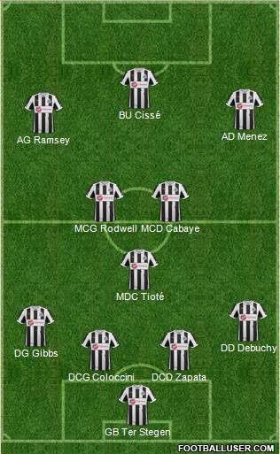 Newcastle United Formation 2013