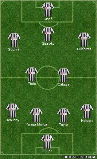 Newcastle United Formation 2013