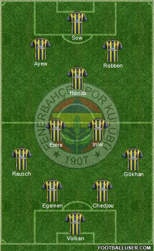 Fenerbahçe SK Formation 2013