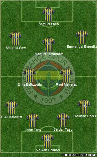 Fenerbahçe SK Formation 2013