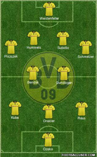 Borussia Dortmund Formation 2013