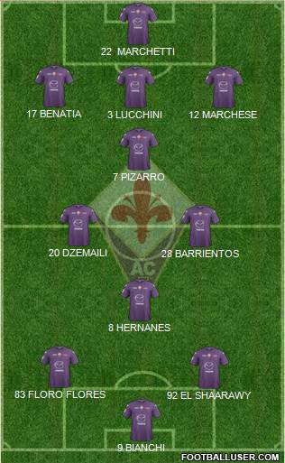 Fiorentina Formation 2013