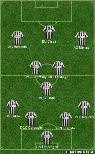 Newcastle United Formation 2013