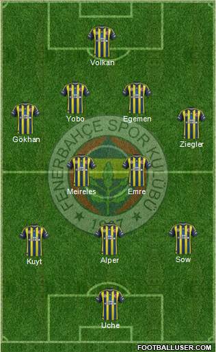 Fenerbahçe SK Formation 2013