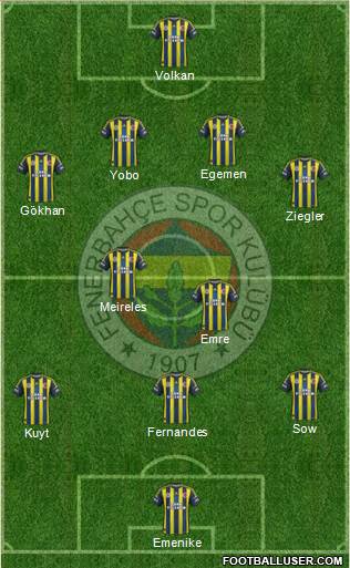Fenerbahçe SK Formation 2013