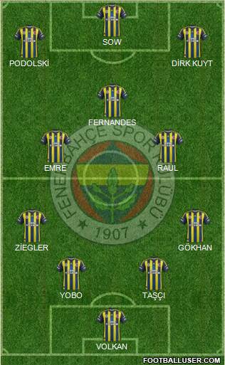 Fenerbahçe SK Formation 2013