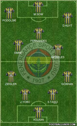 Fenerbahçe SK Formation 2013