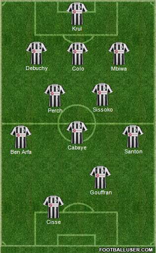 Newcastle United Formation 2013