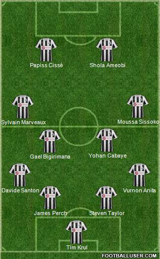 Newcastle United Formation 2013