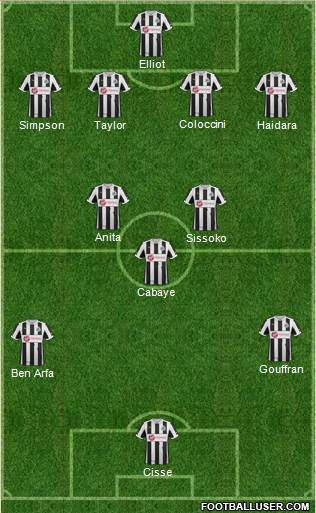 Newcastle United Formation 2013