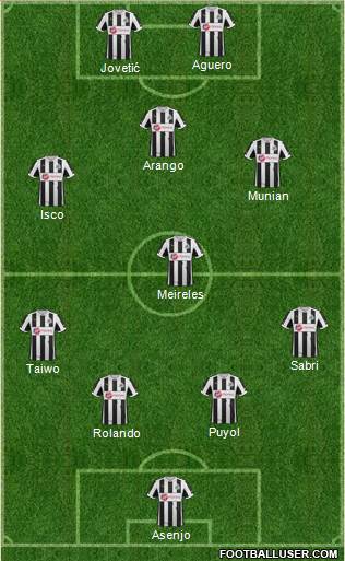 Newcastle United Formation 2013