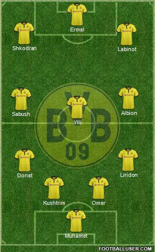 Borussia Dortmund Formation 2013