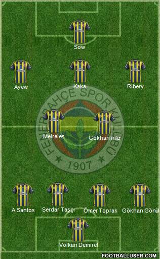 Fenerbahçe SK Formation 2013