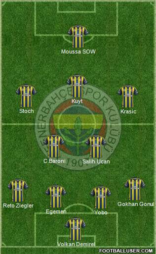Fenerbahçe SK Formation 2013