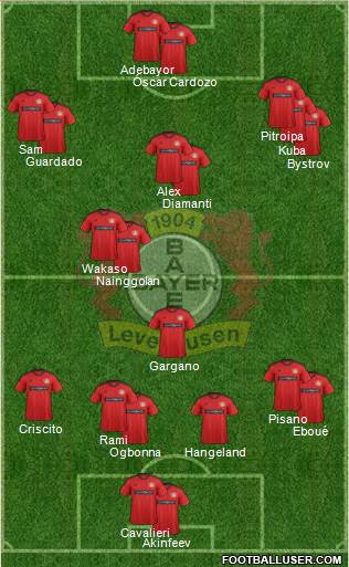 Bayer 04 Leverkusen Formation 2013