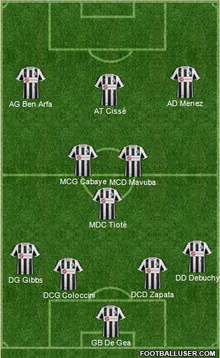 Newcastle United Formation 2013