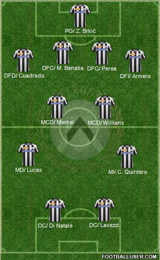 Udinese Formation 2013