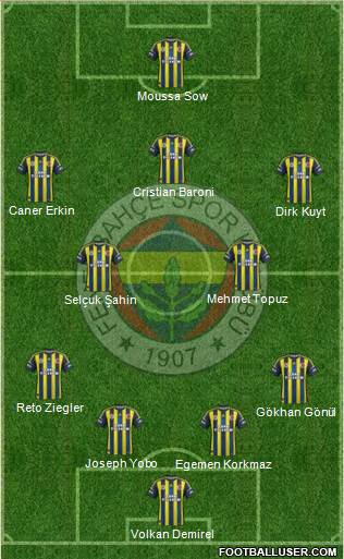 Fenerbahçe SK Formation 2013