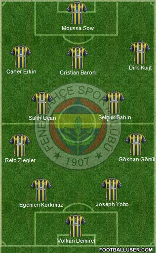 Fenerbahçe SK Formation 2013