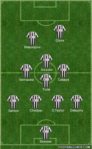 Newcastle United Formation 2013