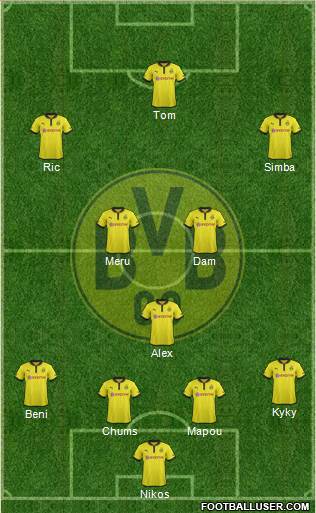 Borussia Dortmund Formation 2013