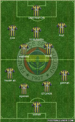 Fenerbahçe SK Formation 2013