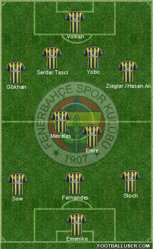 Fenerbahçe SK Formation 2013