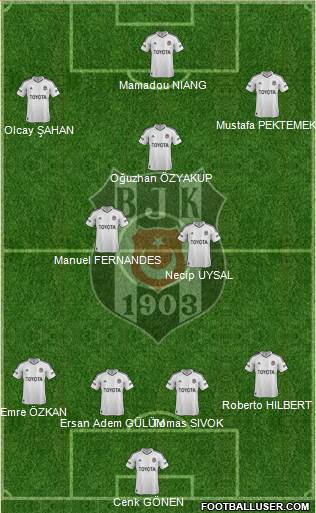 Besiktas JK Formation 2013